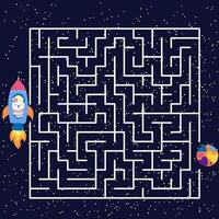 Children's game labyrinth. Find a way out of the maze vector