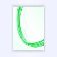 cover design background with liquid abstract wavy colorful gradient green vector