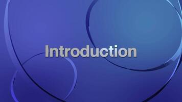 Introduction 3d text chrome animated title video