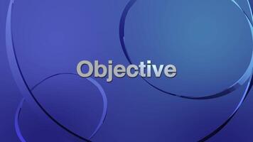 Objective 3d text chrome animated title video