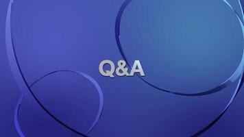 Q and A 3d text chrome animated title video