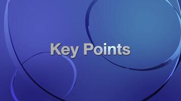 Key points 3d text chrome animated title video