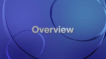 Overview 3d text chrome animated title video