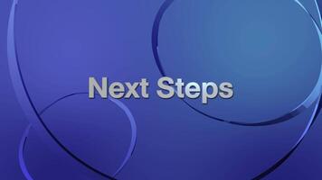 Next steps 3d text chrome animated title video