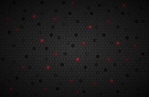 Geometric polygons background with red polygons, abstract black metallic wallpaper, illustration vector