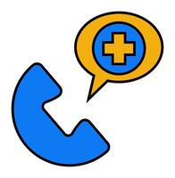 call icon. medical and health care icon. filled outline icon style. single icon. vector