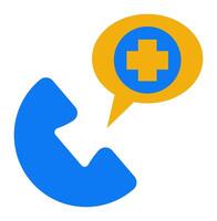 call icon. flat icon style. single icon. medical and healthcare icon vector