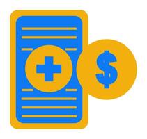 cost icon. flat icon style. single icon. medical and healthcare icon vector