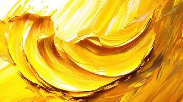 expressive oil painting, oil painting vignette, abstract, deep rich bold colors, yellow shades, vignette on white background photo