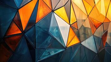 Colorful abstract painting with a lot of different shapes and colors photo
