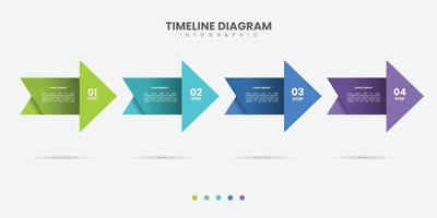 4 process infographic arrows design template. Planning, Marketing, Strategy and Business presentation. vector