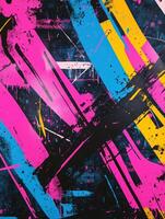 Bold abstract design featuring vibrant colors and dynamic patterns in art photo