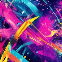 Vibrant abstract artwork featuring dynamic colors and bold strokes photo