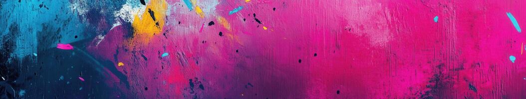 Bright and colorful abstract painting with dynamic textures and patterns photo