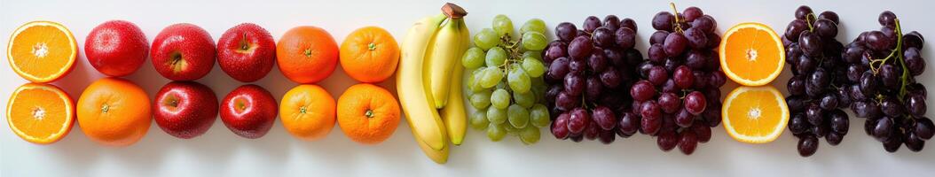 Exquisite arrangement of fresh fruits in vibrant colors on display photo