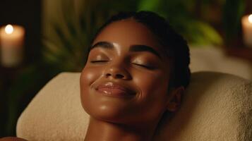 Relaxation experience in a tranquil spa setting with soothing ambiance photo