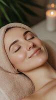 Spa treatment offers relaxation and tranquility in a calming space photo