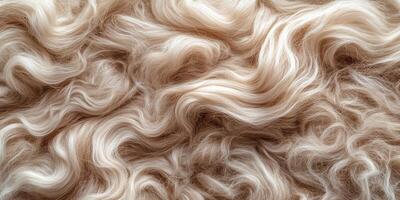 Wool textures in soft beige tones create a natural and warm appearance photo