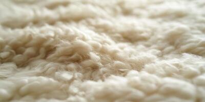 Soft wool fibers densely arranged on a textured surface for textile use photo