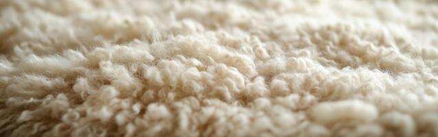 Soft and fluffy wool texture close-up captured in natural light photo