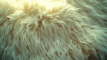 Soft wool texture illuminated by warm light in a cozy setting photo