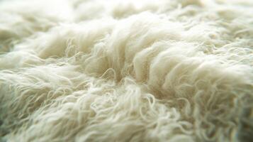 Soft wool texture close-up revealing intricate fibers and curls photo