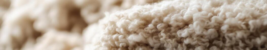 Soft and fluffy wool texture captured close-up in natural light photo