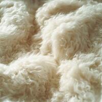 Soft wool fibers display natural texture in close-up view under daylight photo