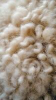 Soft and natural wool fibers showcasing unique texture and warmth photo