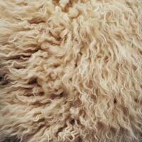 Soft wool texture showcasing natural curls and fibers in close-up photo