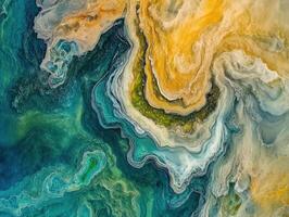 Swirling colors of nature create an abstract ocean landscape photo
