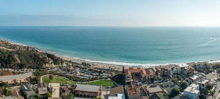 Beautiful panoramic aerial view of the view from The Loop on the San Clemente coast photo