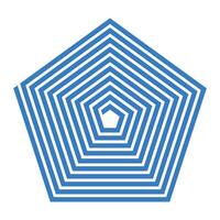pentagon geometric shape icon vector