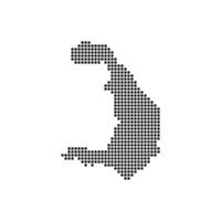 Bora Bora island map icon vector