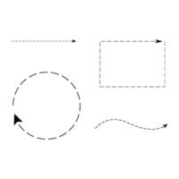 dotted arrow icon vector