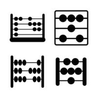 abacus calculation icon vector