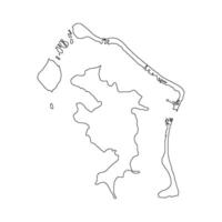 Bora Bora island map icon vector