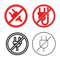 no plug icon vector