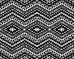 Black and White color Geometric ethnic oriental pattern traditional Design. vector