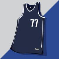 basketball team jersey front view vector