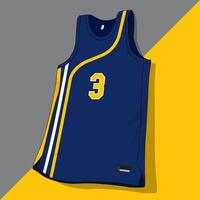 retro look design for basketball front view jersey vector