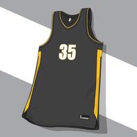 simple basketball jersey front view apparel uniform vector