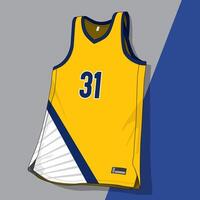 basketball with modern design in yellow color template vector