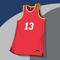 front view of isolated basketball design jersey vector