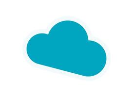 Brutalist cloud shape sticker. Abstract shape element with a modern aesthetic. This flat icon represents contemporary design in brutalism. Ideal for graphic projects, branding, and retro visuals. vector