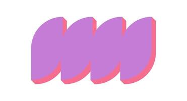 Bold Brutalist Abstract Shape Sticker. Modern geometric figure with shadows. An abstract element of brutalism, flat form with strong lines, ideal for contemporary projects and graphic applications. vector