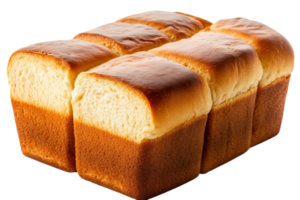 Freshly baked soft bread loaves displayed on a clean surface ready for slicing and serving png