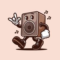 Speaker Retro Cartoon Character vector
