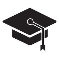 Graduate icon silhouette vector