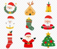 Set of Christmas icons elements icons design vector